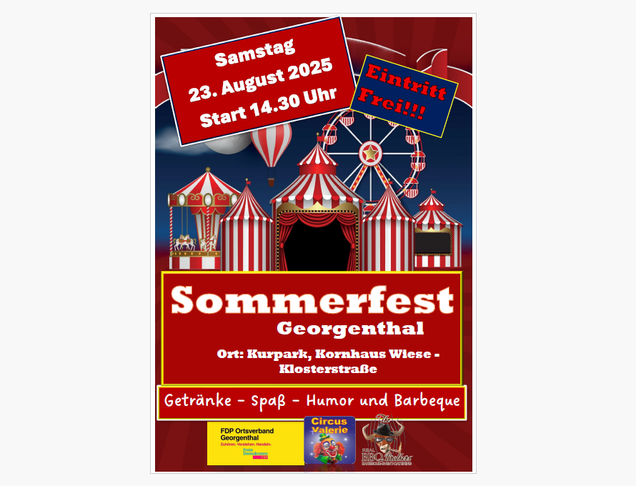 Sommerfest FDP Kreisverband Gotha 23. August 2025 Georgenthal